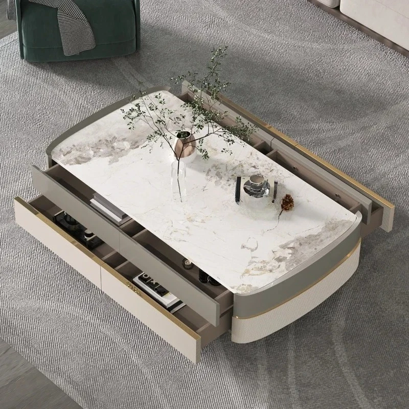 

длинный журнальный столик, современный журнальный столик из золотого мрамора, лакированный