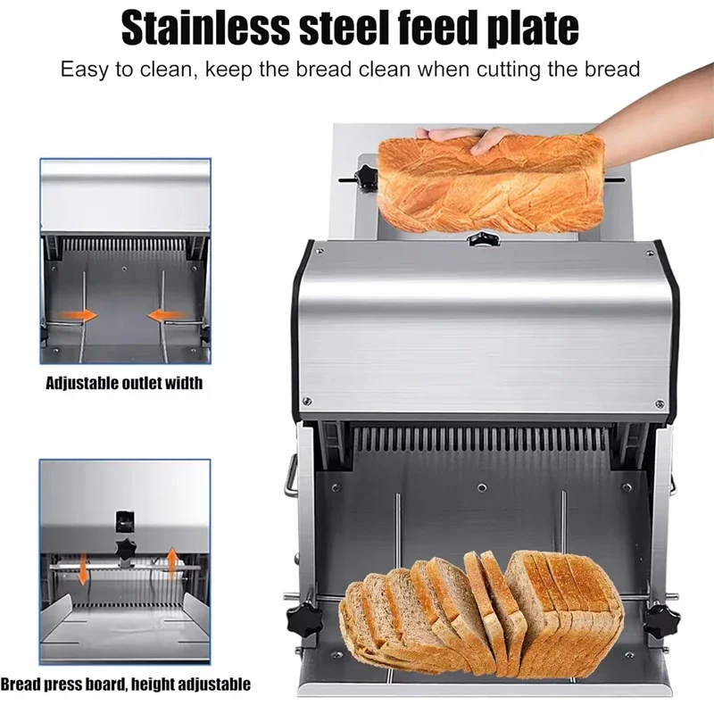Professional Adjustable Thickness Bread Toast Slicer Commercial Multifunctional Bread Slicer Machine