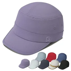 GADIEMKENSD Cadet Military Flat Top Baseball Cap Short Bill Breathable Outdoor Sport Fishing Hiking Snapback Hat
