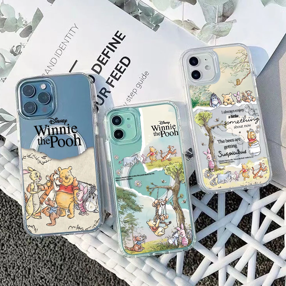 Comics Winnies Poohs For Magesafe Magnetic Phone Case for Samsung Galaxy S26 S25 S24 S23 S22 S21 Ultra Plus 5G S20 FE Cover