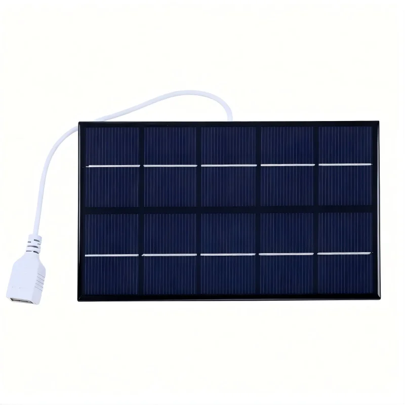 Panel Solar Portátil de 5V 5W/10W, Cargador USB Rápido, Mini Panel de Carga Solar, Fuente de Energía de Emergencia para Viajes, Campamento y Actividades al Aire Libre