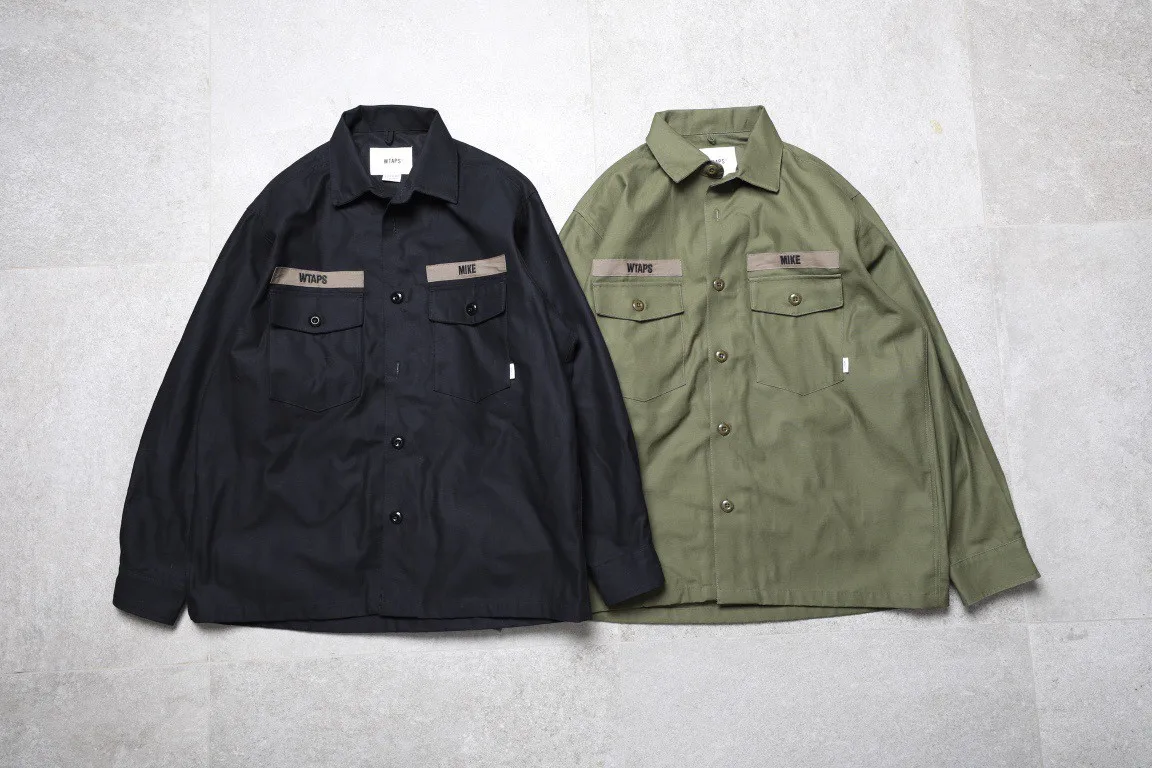 WTAPS CBW 01 LS SATIN ID Shirt Men 26SS Embroidered Long Sleeve Casual Relaxed Fit Japanese Streetwear Top