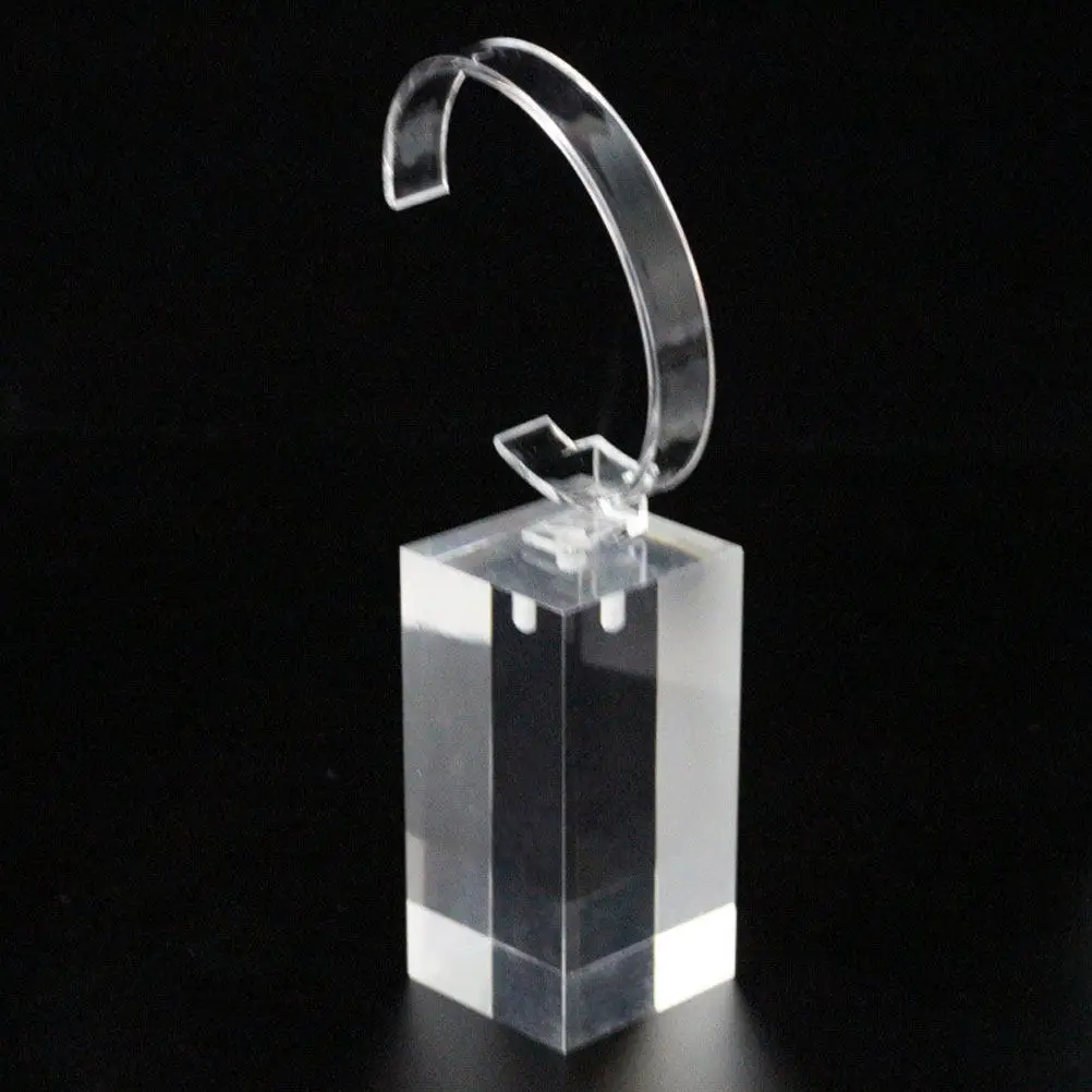 Transparent Acrylic Watch Display Stand for Bracelet Bangle Storage Scratch Proof Surface Home Office Shop Decoration Desktop
