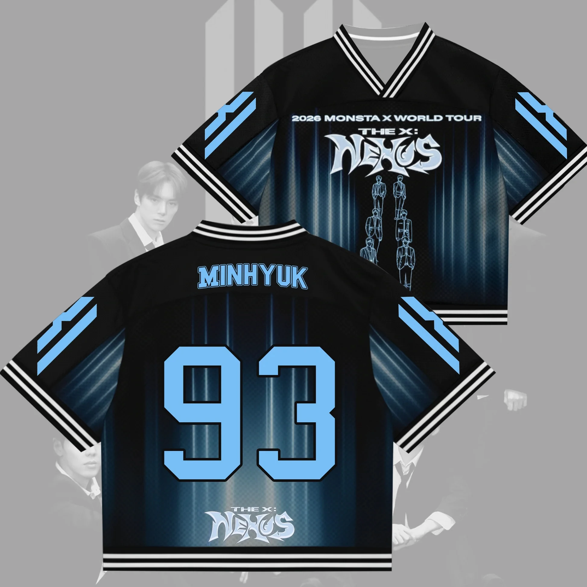 Kpop Monsta X World Tour 2026 Nexus Jersey Gift for Lovers