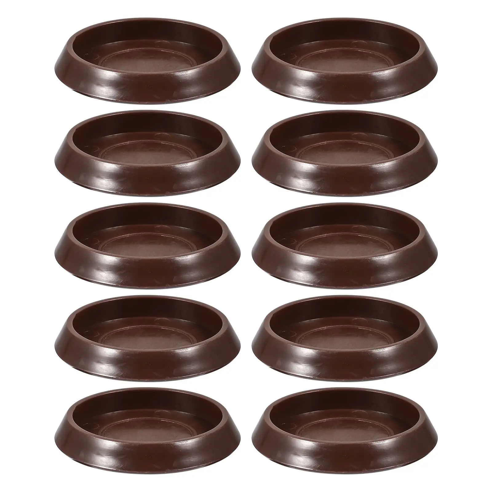 10 Pcs Heavy Duty Solid Plastic Furniture Stopper Anti Slip Floor Protector Rigid Castor Cups Bed Leg Wheel Holder Sofa Chair