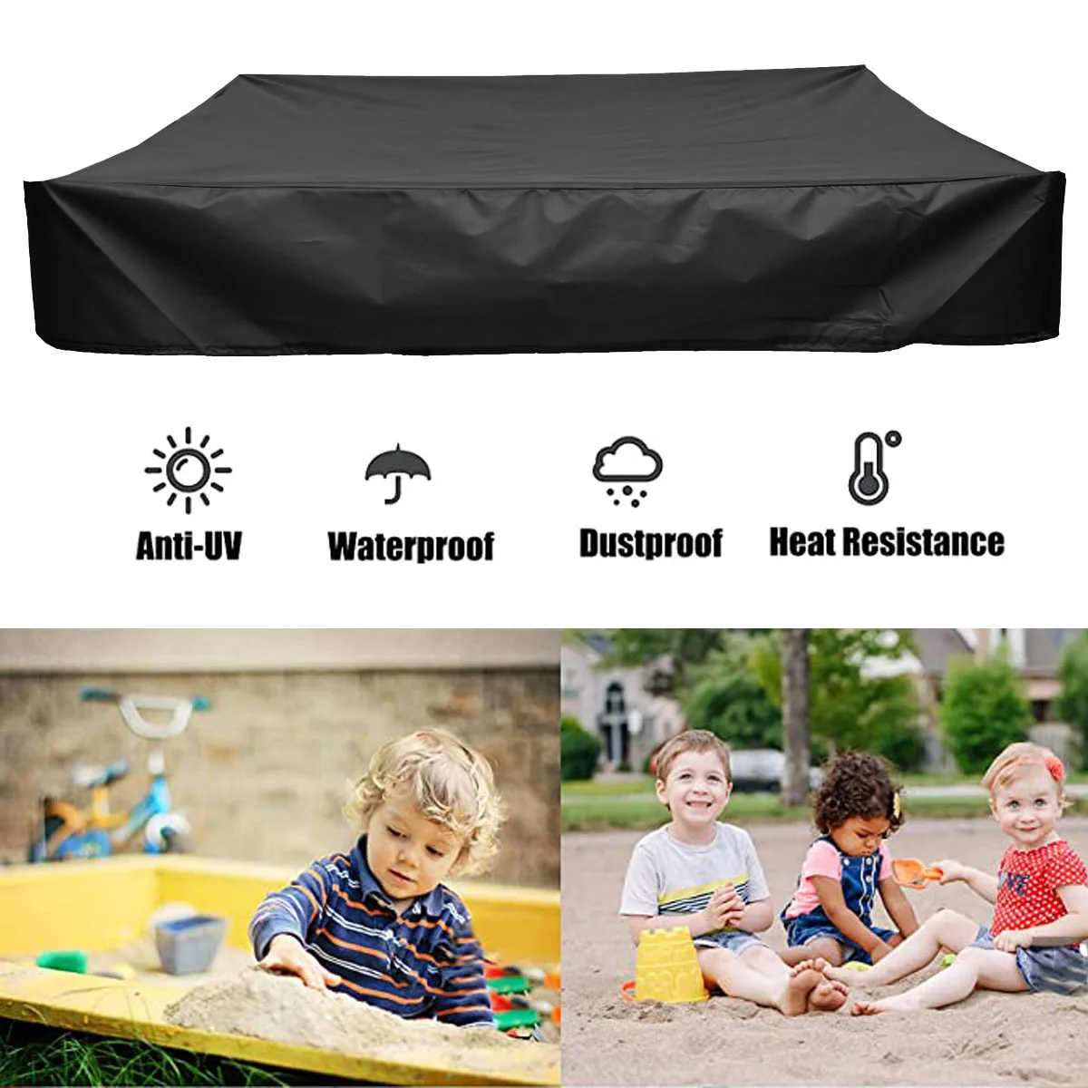 Sand Pool Dust Cover Multi-color Waterproof Courtyard Square Shade Durable Furniture Children\'s Toys Sandpit Cover Sandbox Cover