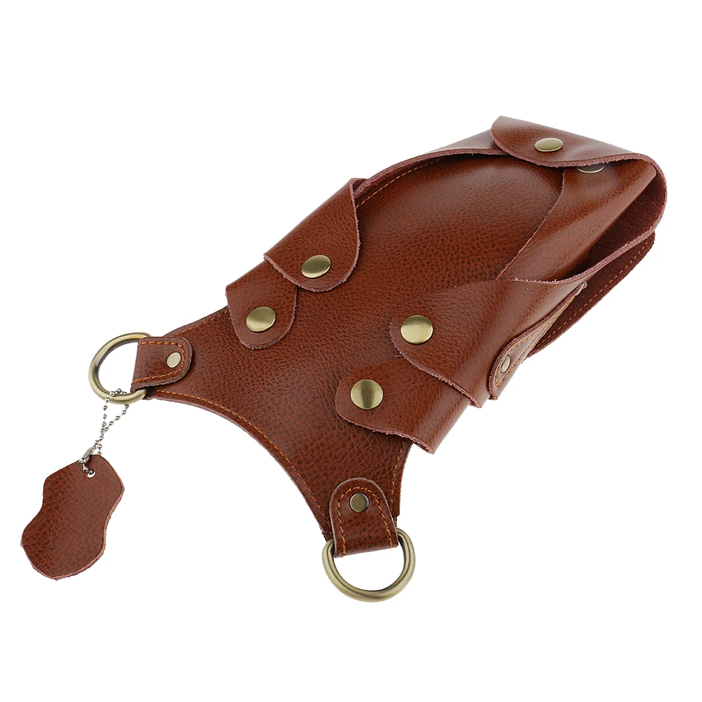 Barber Tools Holster Two Layers Leather Case for Hairdressing Scissors Salon Hairstylist Equipment and Accessories