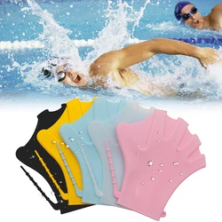 Child Adult Swimming Gloves Webbed Fitness Water Resistance Training Gloves Silicon Swimming Diving Glove Swim Training Mittens