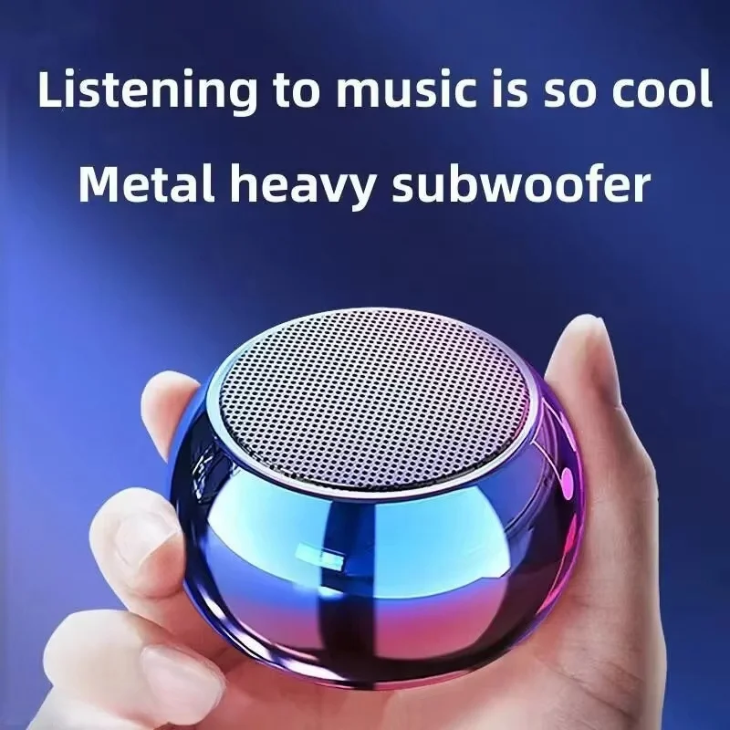 M3 Flash Wireless Bluetooth 5.0 Speaker Portable Small Steel Gun Metal Heavy Subwoofer Outdoor Mini Bluetooth Small Speaker