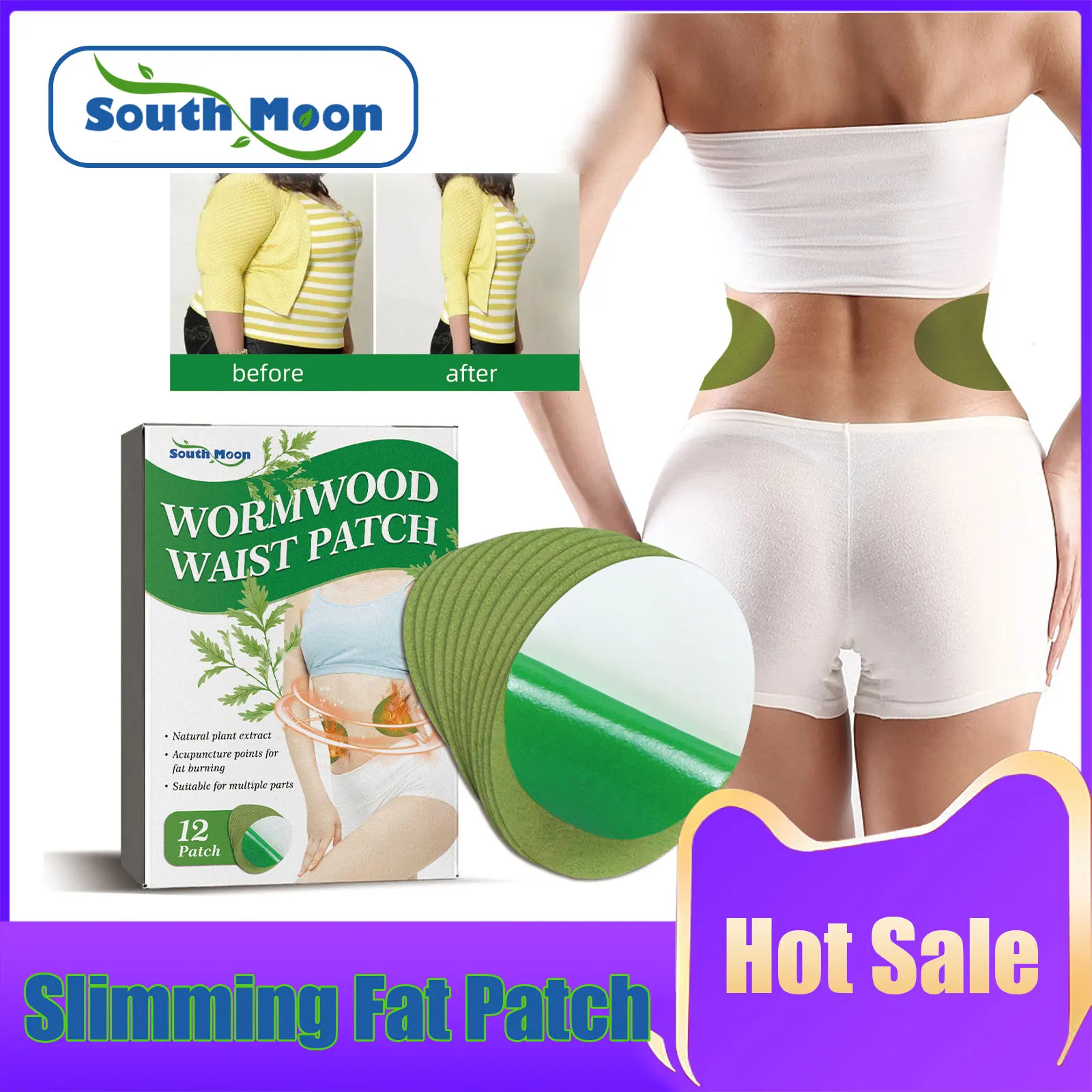 Waist Slimming Patch Lose Weight Detox Fat Burner Inhibiting Fat Enhance Abdominal Muscles Body Shaping Belly Burning Plaster