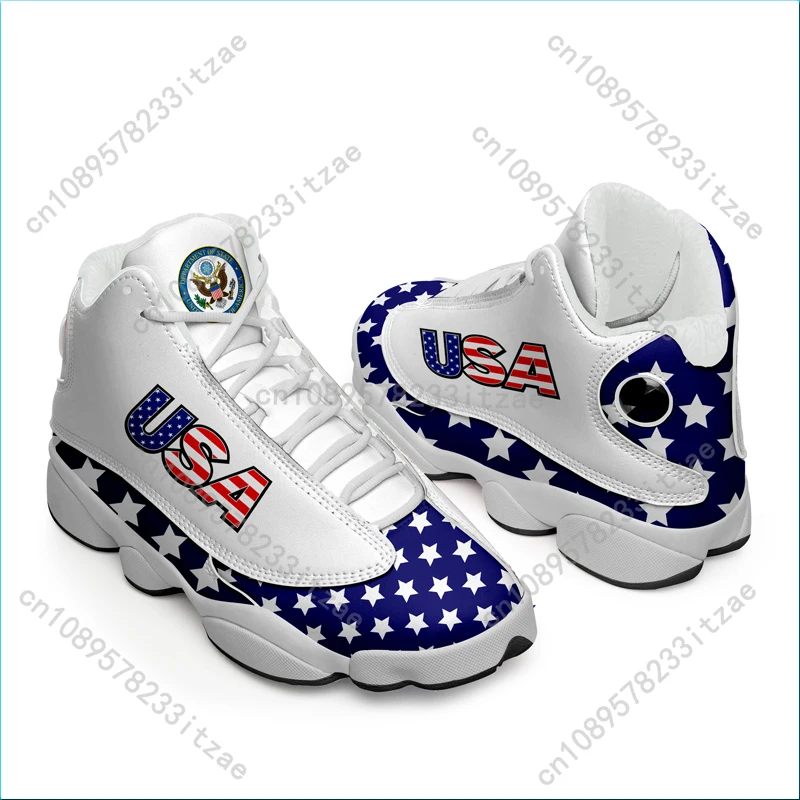 Dropshipping Print On Demand Custom Basketball Sneaker USA United States Flag Custom PrintShoes