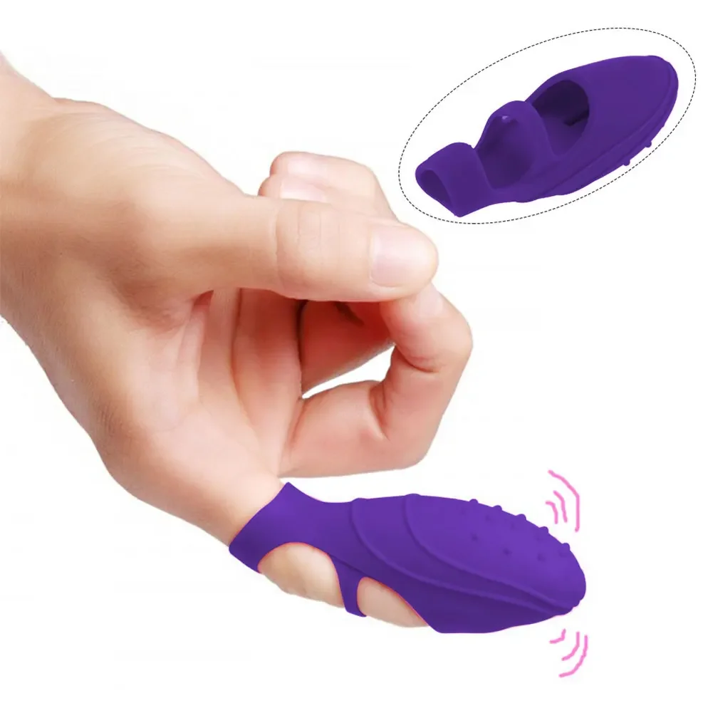 G-point Vibrating Finger Cover Portable Silicone Vibrator Waterproof Finger Vibrator Masturbator Adult Sex Toy for Women