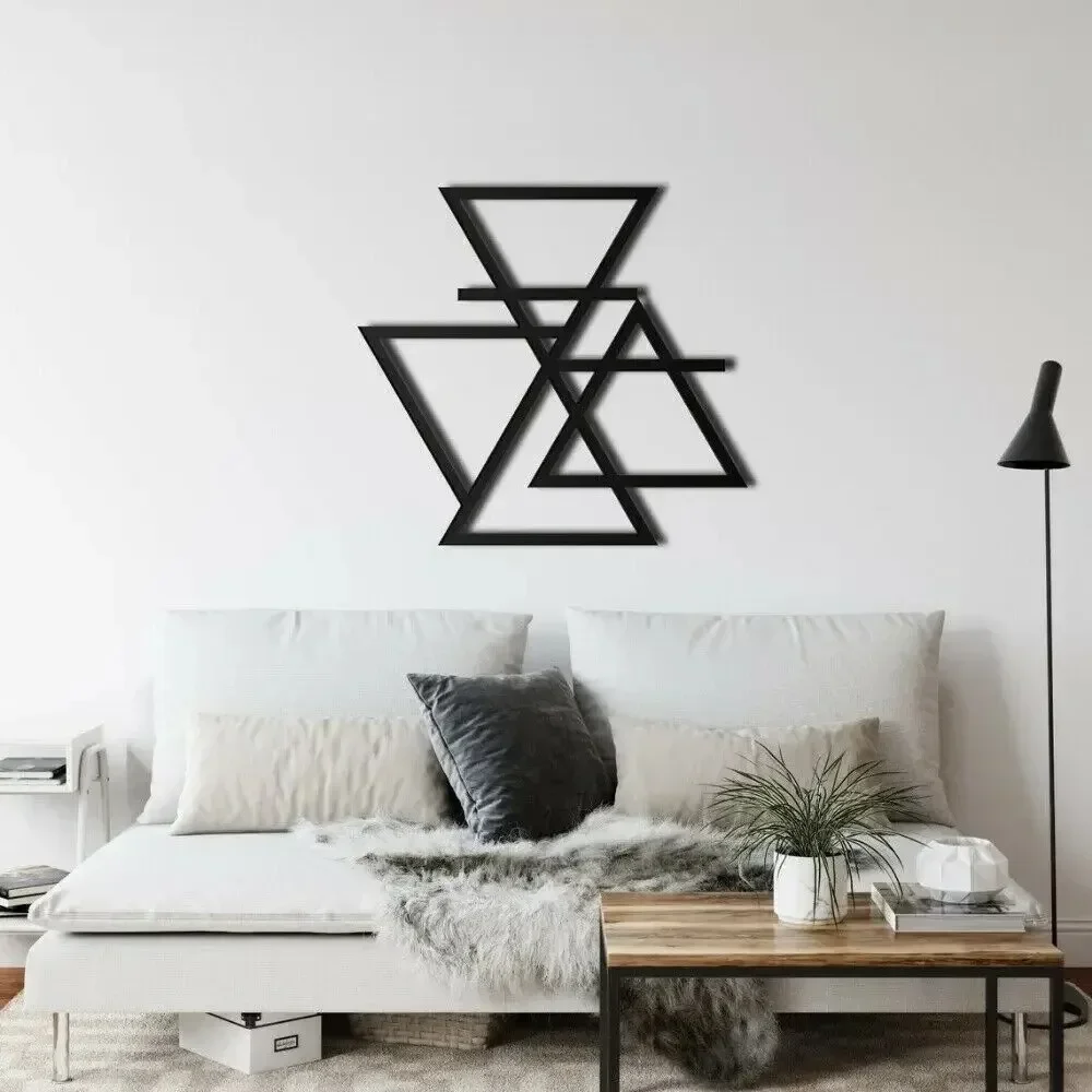 CIFBUY Four Elements Metal Wall Art Stylish Home Interior Decor Elegant Iron Accent Durable Sculpture Gift Plaque