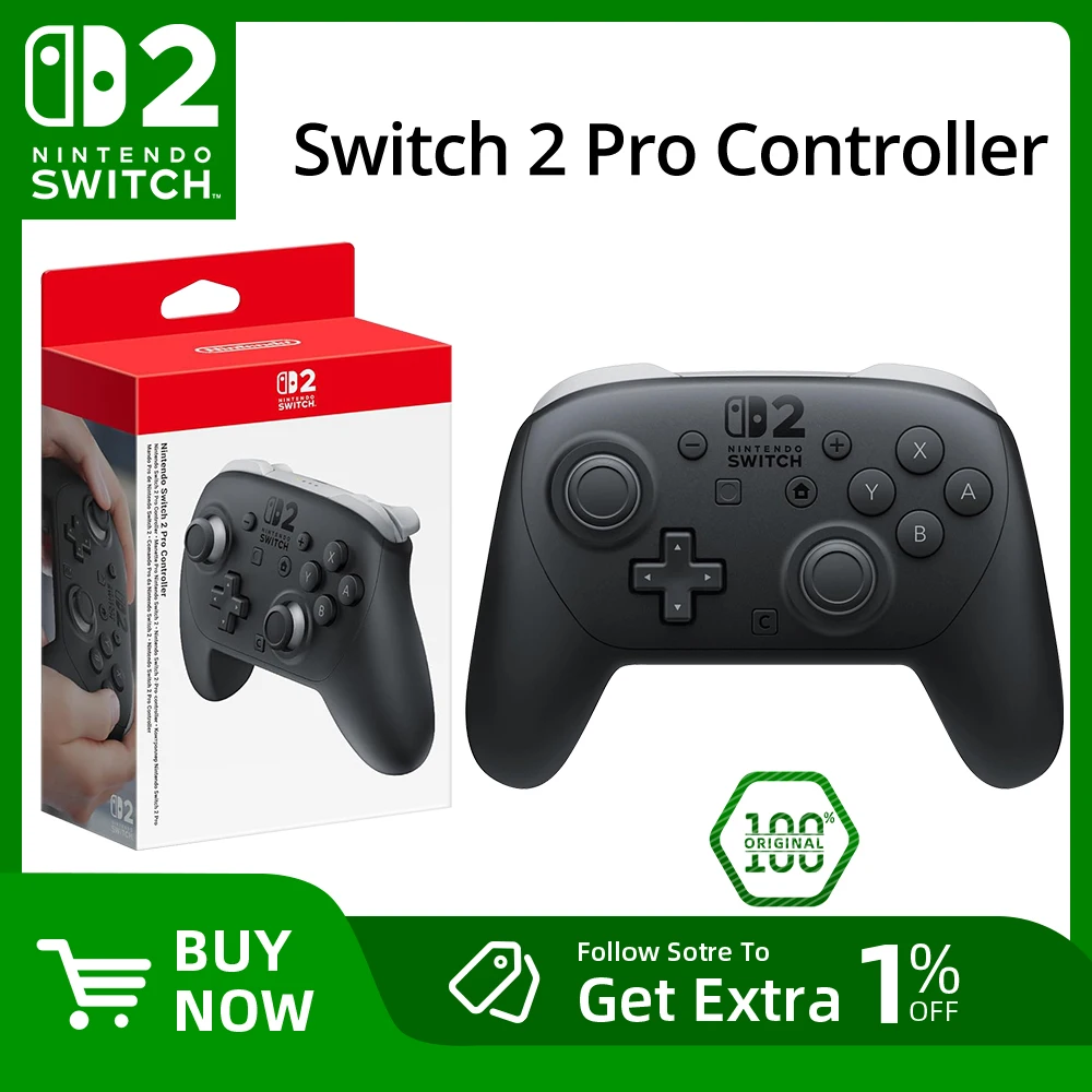 New Nintendo Switch 2 Pro Controller with One Click Wake-Up NFC