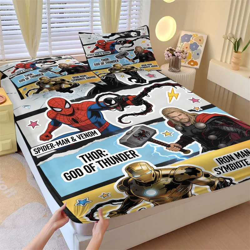 

Комплект из 3 предметов: Простыня на резинке Marvel Venom vs Superhero – Крутой комплект постельного белья для фанатов Marvel и поклонников Венома – Мягкий наматрасник с глубокими карманами