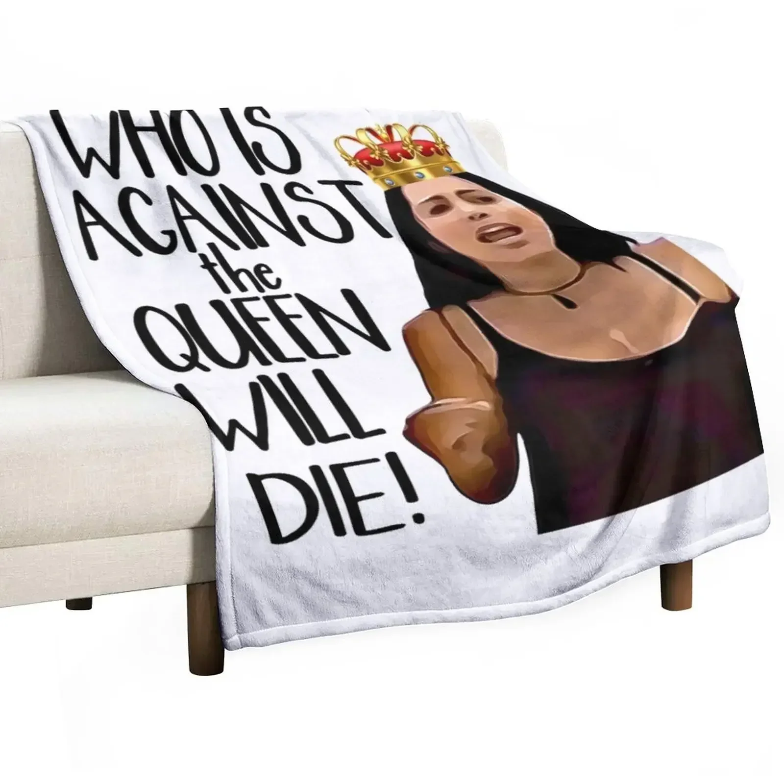 

90 Day Fiance Larissa Who Is Against the Queen Will Die Throw Blanket Furry christmas gifts Blankets