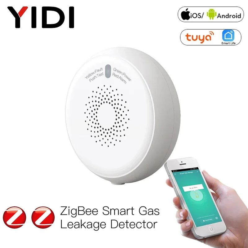 Smart ZigBee Gas Leakage Detector Combustible Sensor Tuya Smart Home Security Alarm System Smart Life Tuya App Compatible Remote