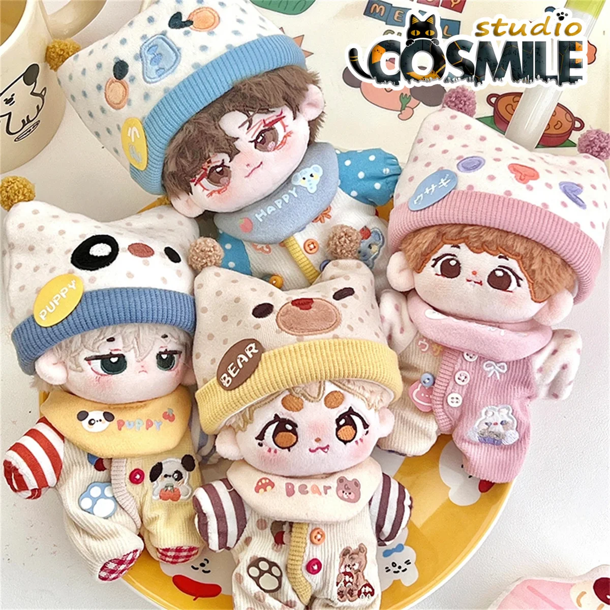 No Attributes Kpop Idol Star Doll Baby Sleep Pajamas CP Costume for 10cm Plush Doll Doll's Clothes Dolls Accessories Pa YZ