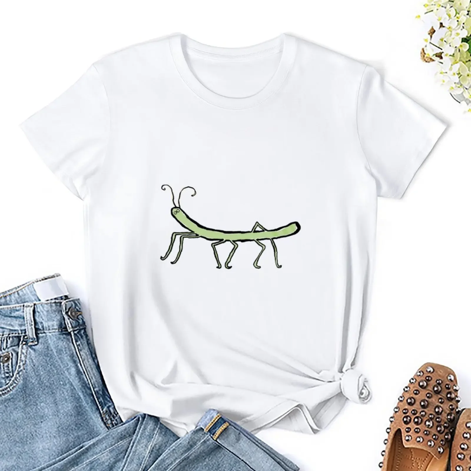 De Stok Insect T-Shirt Oversized Korte Mouw Tee T-Shirt Jurk Vrouwen