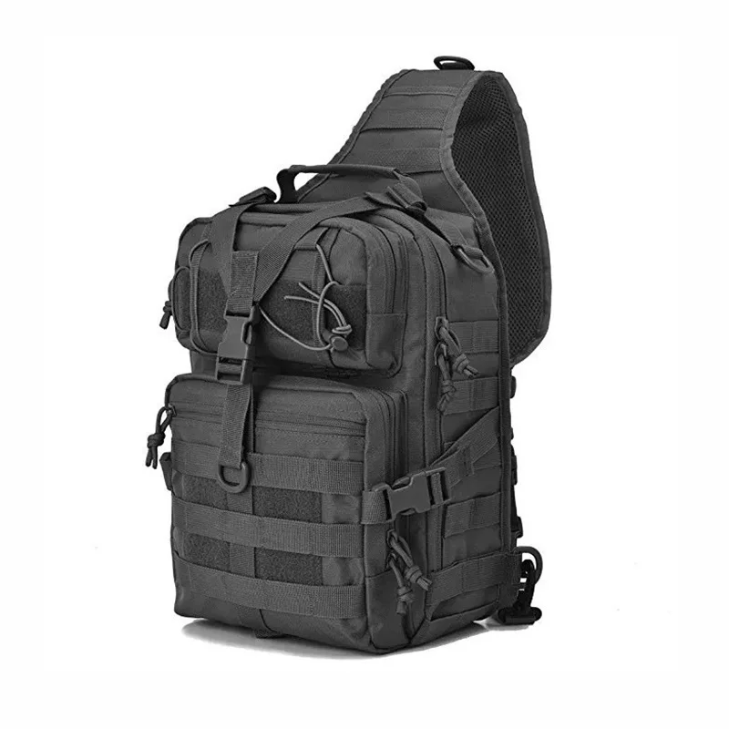 

High Quality Men Nylon Single Backpack Knapsack Crossbody Messenger Chest Bags Molle Assault Military Bag Sling Rucksack Daypack