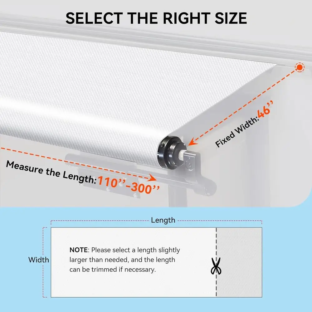 استبدال قماش المظلة المنزلق RV - مظلة علوية عالمية ومقاومة للطقس لمركبات الترفيهية ذات العجلات الخامسة والمنزل المتنقلة وغيرها