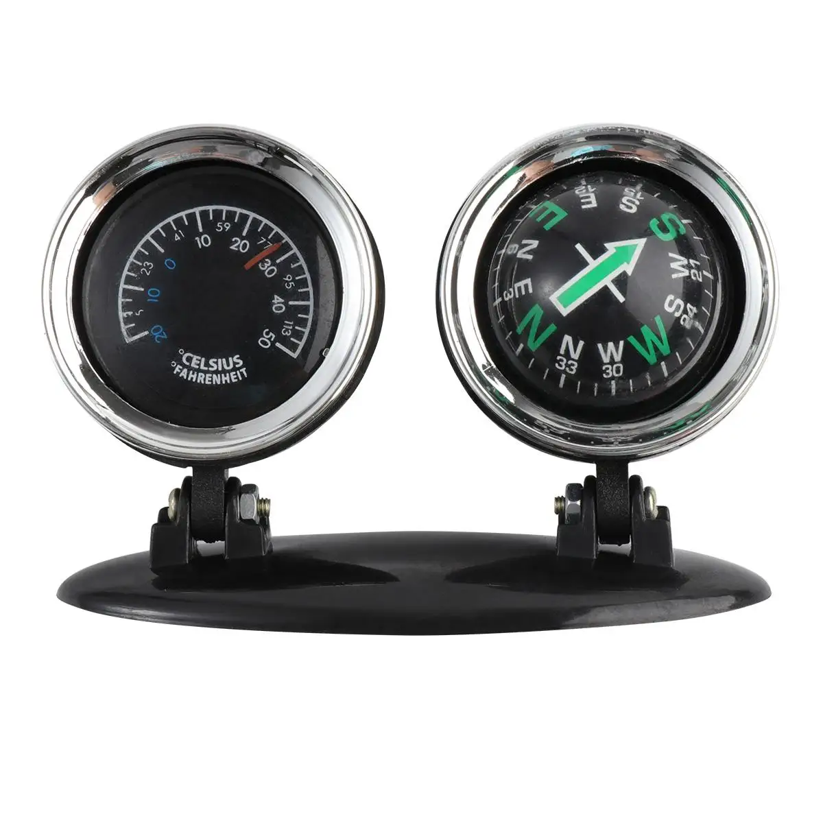

2In1 Adjustable Dashboard Direction Ball Car Compass With Thermometer High Accuracy Guide Ball For Navigation Direction