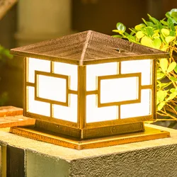 Outdoor Pillar Lamp European Door Post Step Corridor Lamp Waterproof Exterior Garden Yard Chapiter Lamps Retro Pillar Lighting