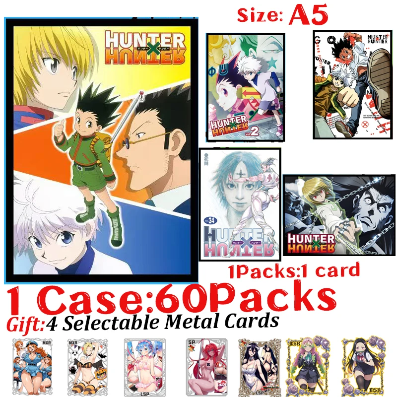 

New A5 Size Hunter X Hunter Collection Card Board Doujin Booster Box Hobby Game Card Spicy Rare Card LSP SSP SSR Toy Gifts