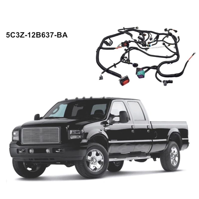 5C3Z-12B637-BA Heat Resistant Car Engine Cable Harness Easy Installation for F250 F350 F450 F550 Super Duty 6.0L Diesels