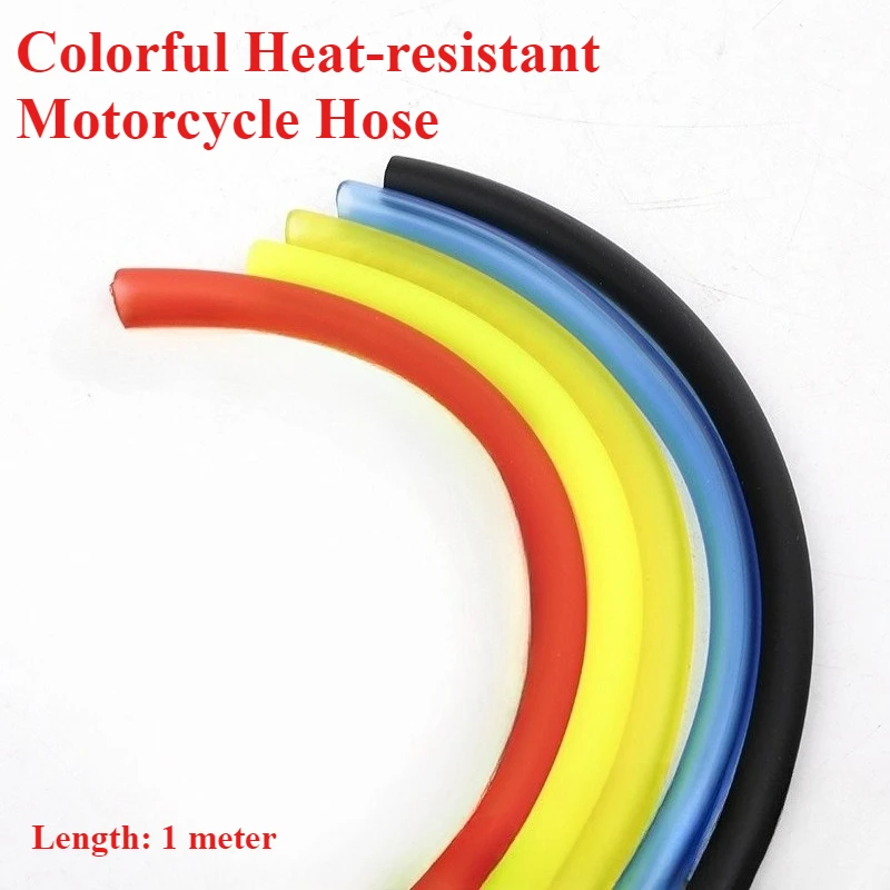 1M Motorcycle Fuel Line, Colorful Heat Resistant Oil Pipe, Modified Accessory