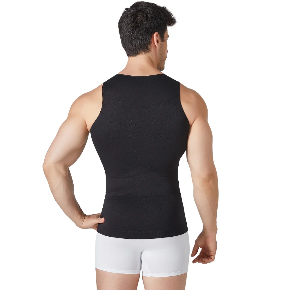 1/2 PCS Men‘s Seamless Shapewear Vest Abdomen Control Compression Top Breathable Cool Summer Undershirt for Daily Casual Fitness