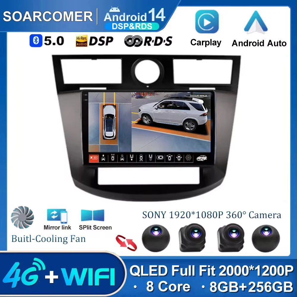 

Android 14 For Chrysler Sebring 3 JS Cirrus 2007 - 2011 Car Radio QLED Navigation GPS Stereo Auto CarPlay Headunit No 2 Din DVD