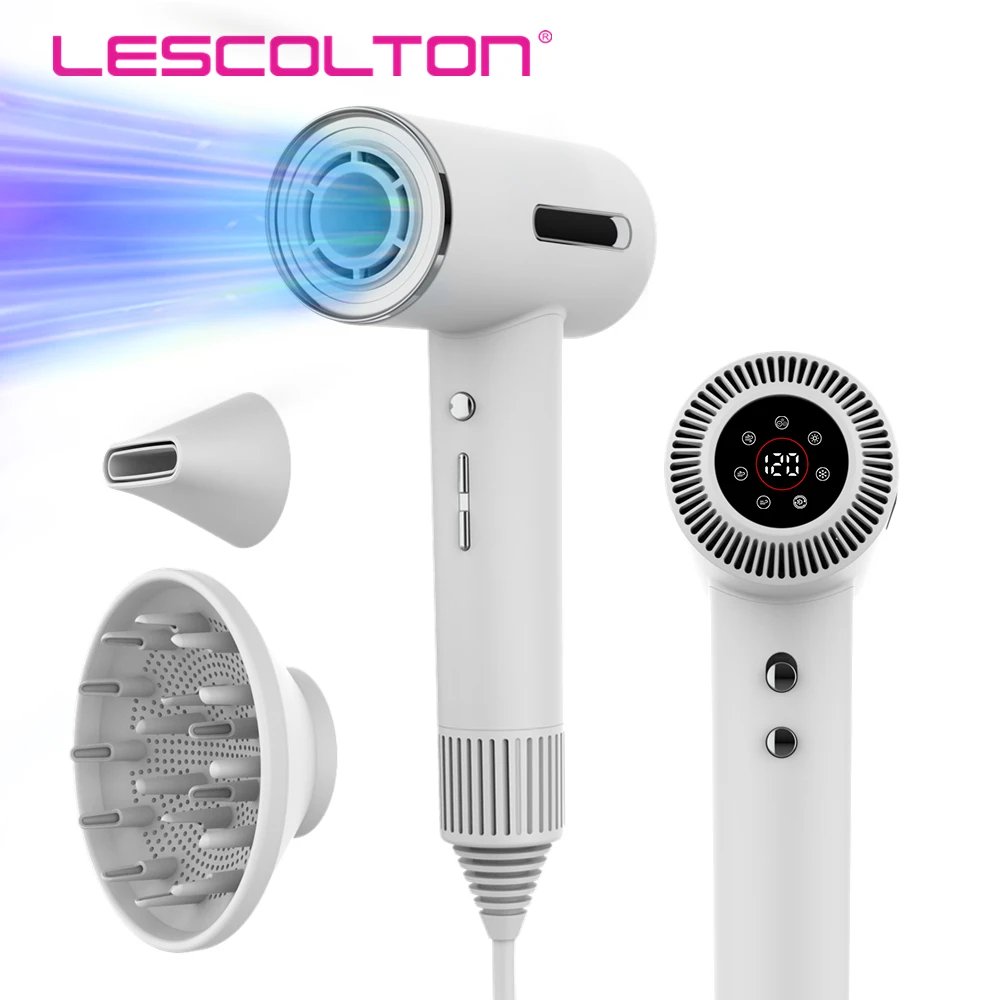 Lescolton Hair Dryer Hair Blow Negative Ion Hairdryers 1600W Styling Tool Powerful for High-Speed Low Noise Fast Dry