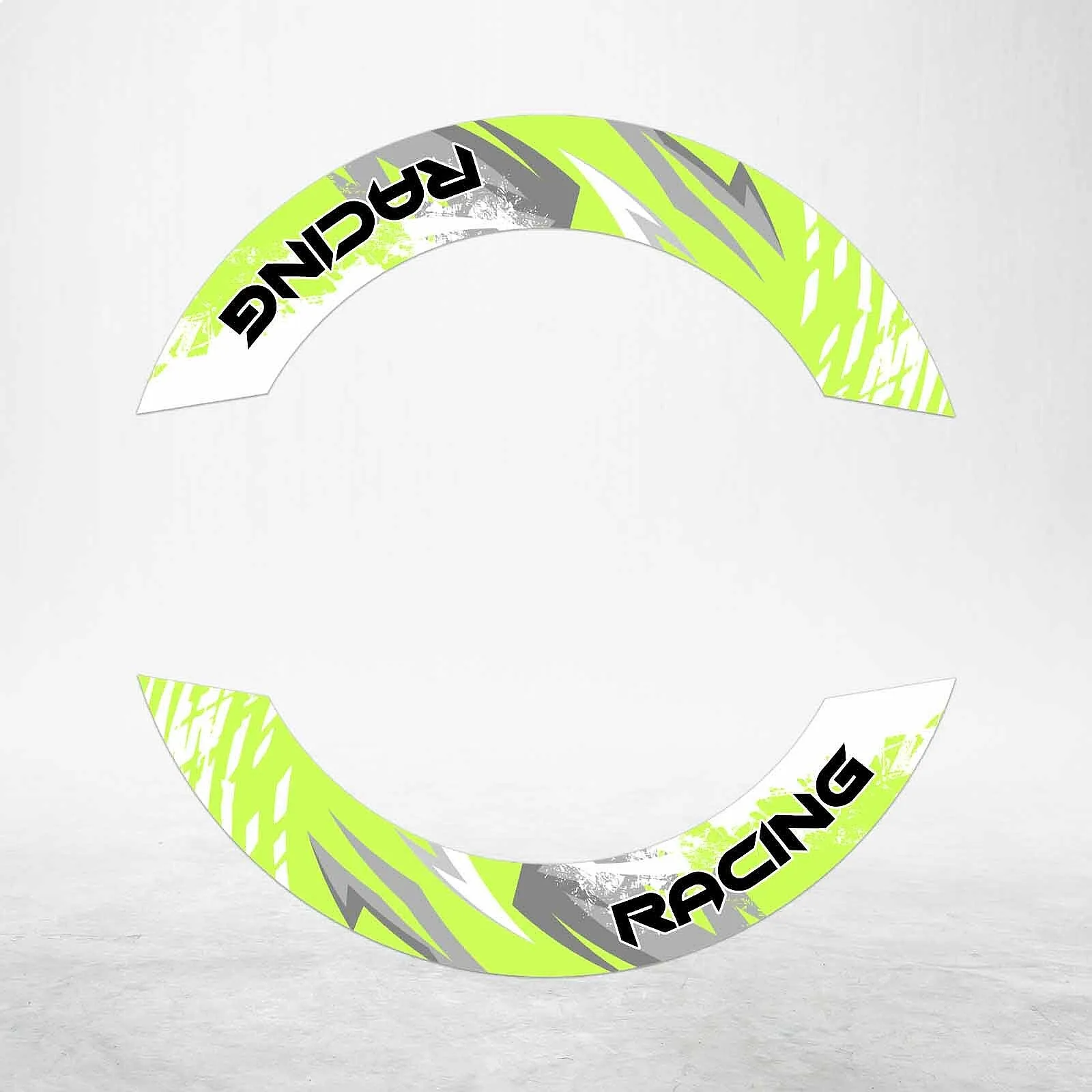 S02W Light Green 2-Piece Rim Decals Wheel Stickers For Yamaha MT07 2018-2026