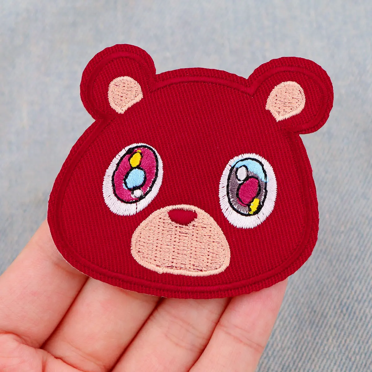 Parches bonitos de oso de dibujos animados, Parche de Animal bordado para planchar para ropa, pegatina de costura, insignias de ropa, apliques DIY