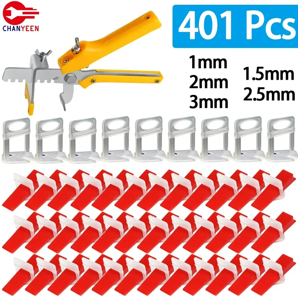 1/1.5/2/2.5/3mm Wall Floor Tile Leveling System Clips Ceramic Leveler Spacer Plier Wadge Kit for Tile Laying Construction Tools