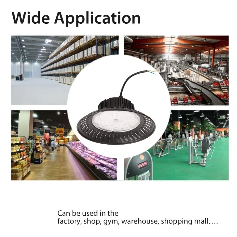 مصباح متجر LED High Bay Light 14000LM مناسب لورشة عمل المستودعات مصنع المرآب الحظيرة 50 وات