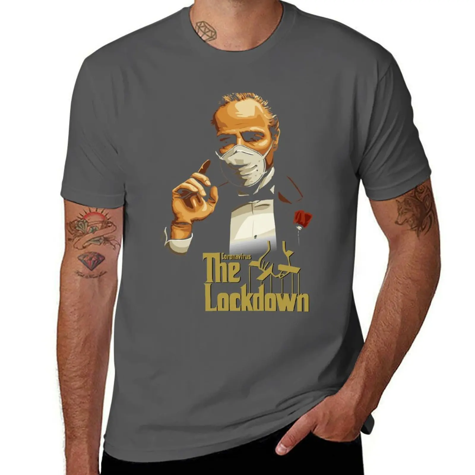 Godfather Lockdown on T-Shirt Comfortable Workout Short Sleeve Shirt