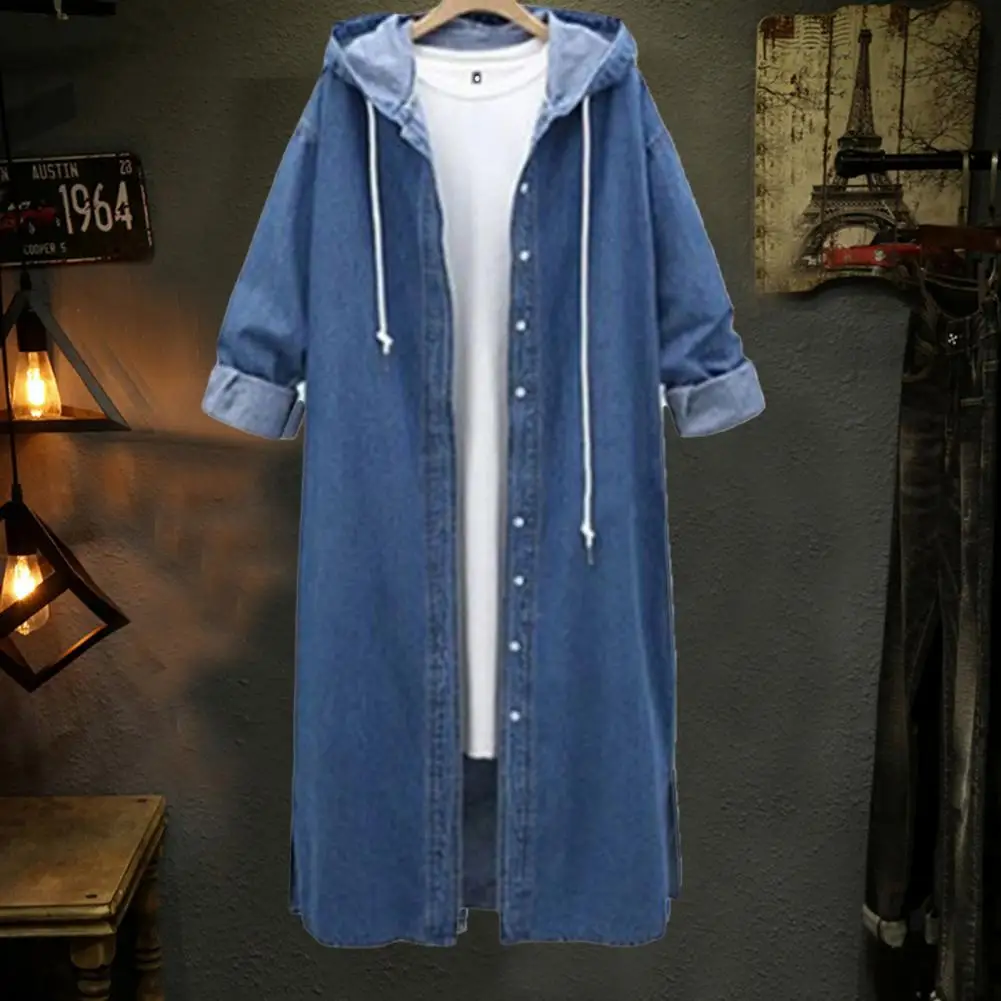 Women Coat Long Cardigan Single-breasted Comfortable Hooded Solid Color Ankle Length Long Sleeve Winter Jacket Winter Clothes