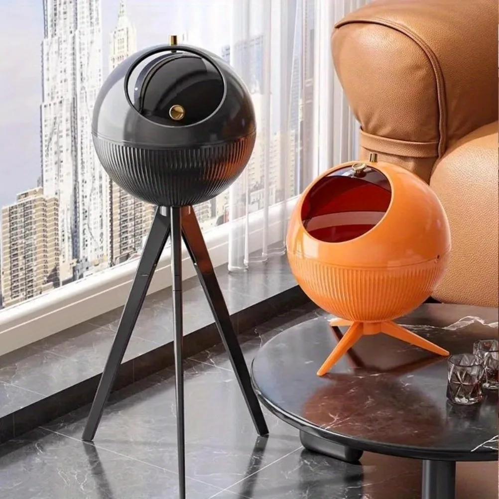 

High End Wastebasket Bedroom Kitchen Mobile Recycle Bin High End Household Living Room Trash Can No Need To Bend Down Gift