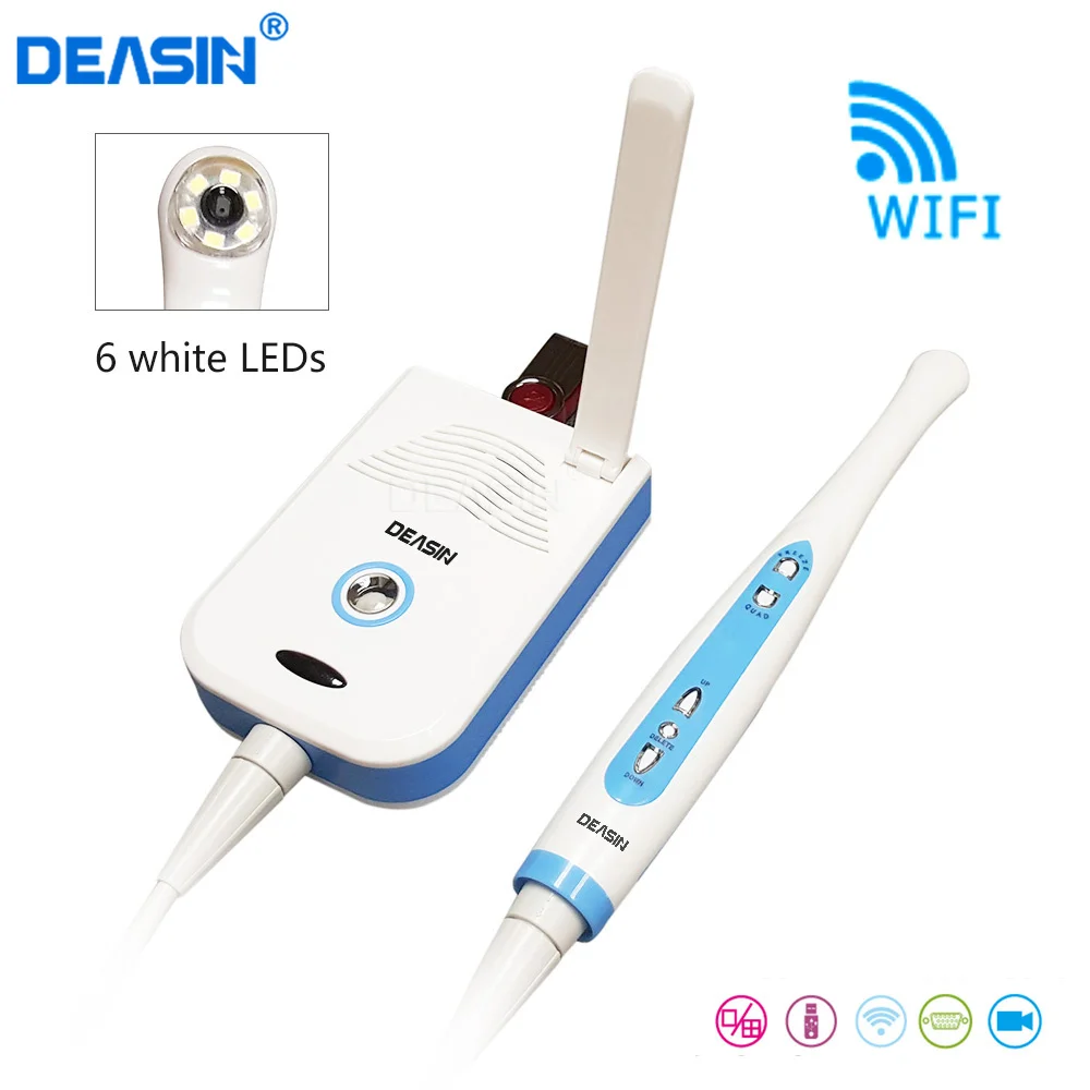 

Hot Dental Wired CCD Intraoral Camera 2.0 Mega Pixels with U Disk Storage and WIFI & VGA output Dentistry equipment