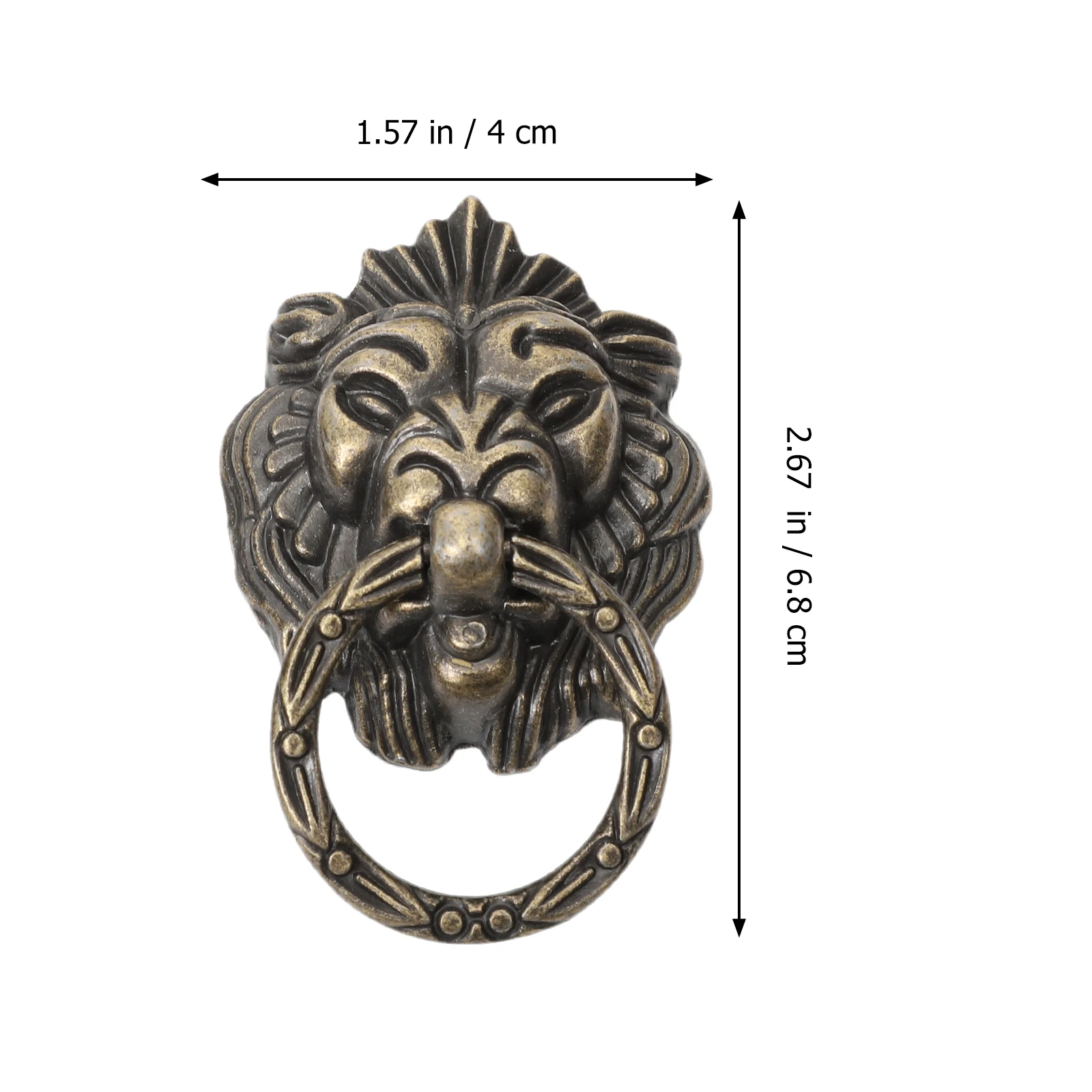 

4pcs Vintage Lion Head Design Drawer Pull Cabinet Handle Furniture Replacement Durable Rustproof Handle Pulls Chinese