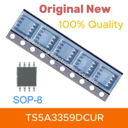 Interruptor analógico original TS5A3359DCUR VSSOP8, dispositivo de 5V/100% V de un solo canal, circuito integrado multiplexor IC 3:1, 10 piezas, 3,3