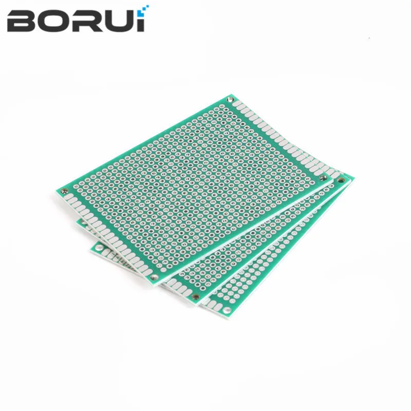 6*8 6X8cm Double Side Prototype pcb Breadboard Universal Printed Circuit Board for Arduino 1.6mm 2.54mm Glass Fiber