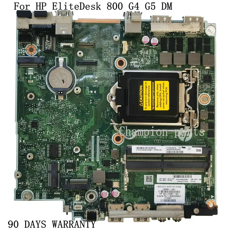 FAST SHIPPING  100% TESTED Mini Machine L54551-601 L54551-001 Motherboard For HP EliteDesk 800 G4 G5 DM  90 DAYS WARRANTY