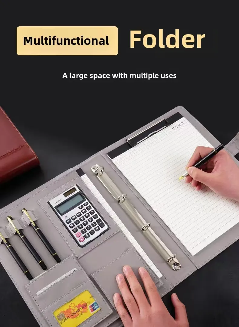 

Новая папка для папки А4, многофункциональный кожаный комбинированный чехол для портфеля, сумка для папок для женщин/мужчин