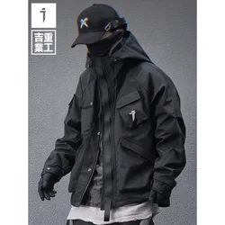 11 BYBB'S DARK 2025 New Tactical Jackets Windbreaker Mens Cargo Function Hooded Jacket Coats Outwear Techwear Streetwear