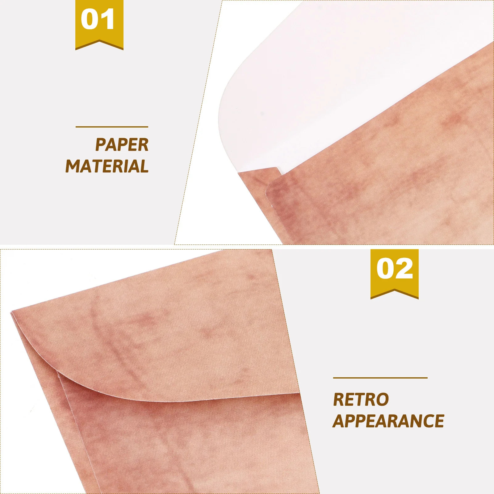 

10Pcs Retro Envelopes Letter Supply Wear Resistant Easy to Use Handbag School Bag Envelopes Envelope Packaging