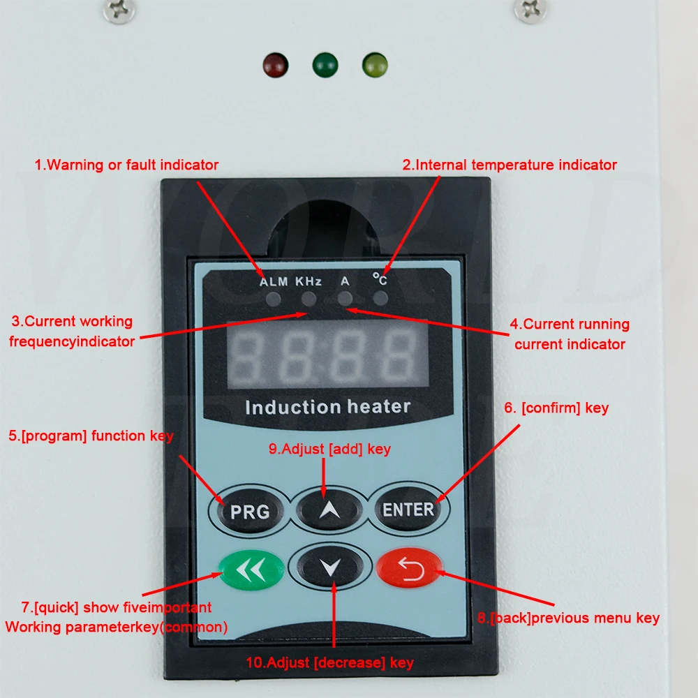 2500W Electromagnetic Induction Heater Plastic Extrusion High Frequency Heating DIY Kit Controller 220V Industrial Machine