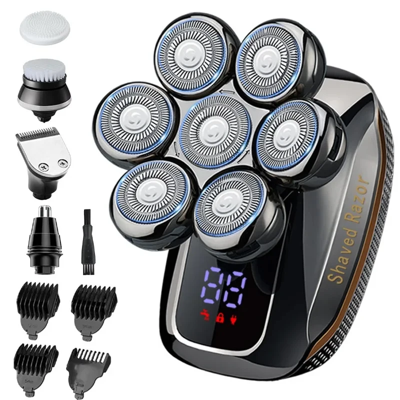 7D Head Shavers for Men 5 in 1 Electric Mens Head Shaver for Bald Men Wet & Dry Waterproof Bald Head Shaver Electric Shavers Men